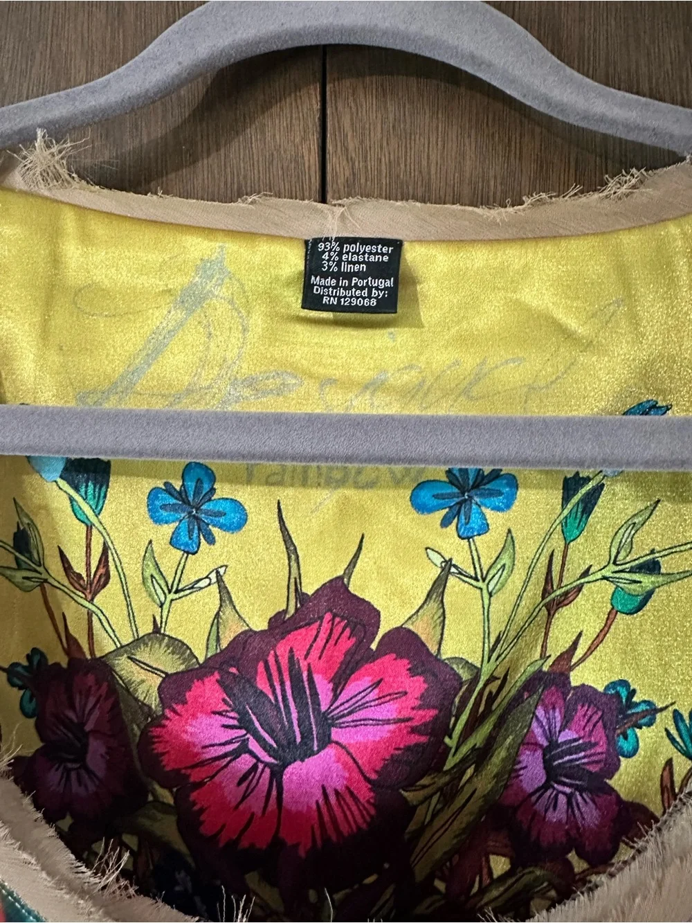 Desigual Bright Multicolour Floral Scoop Neck Women’s Top Size Large Maximalist - Picture 13 of 16